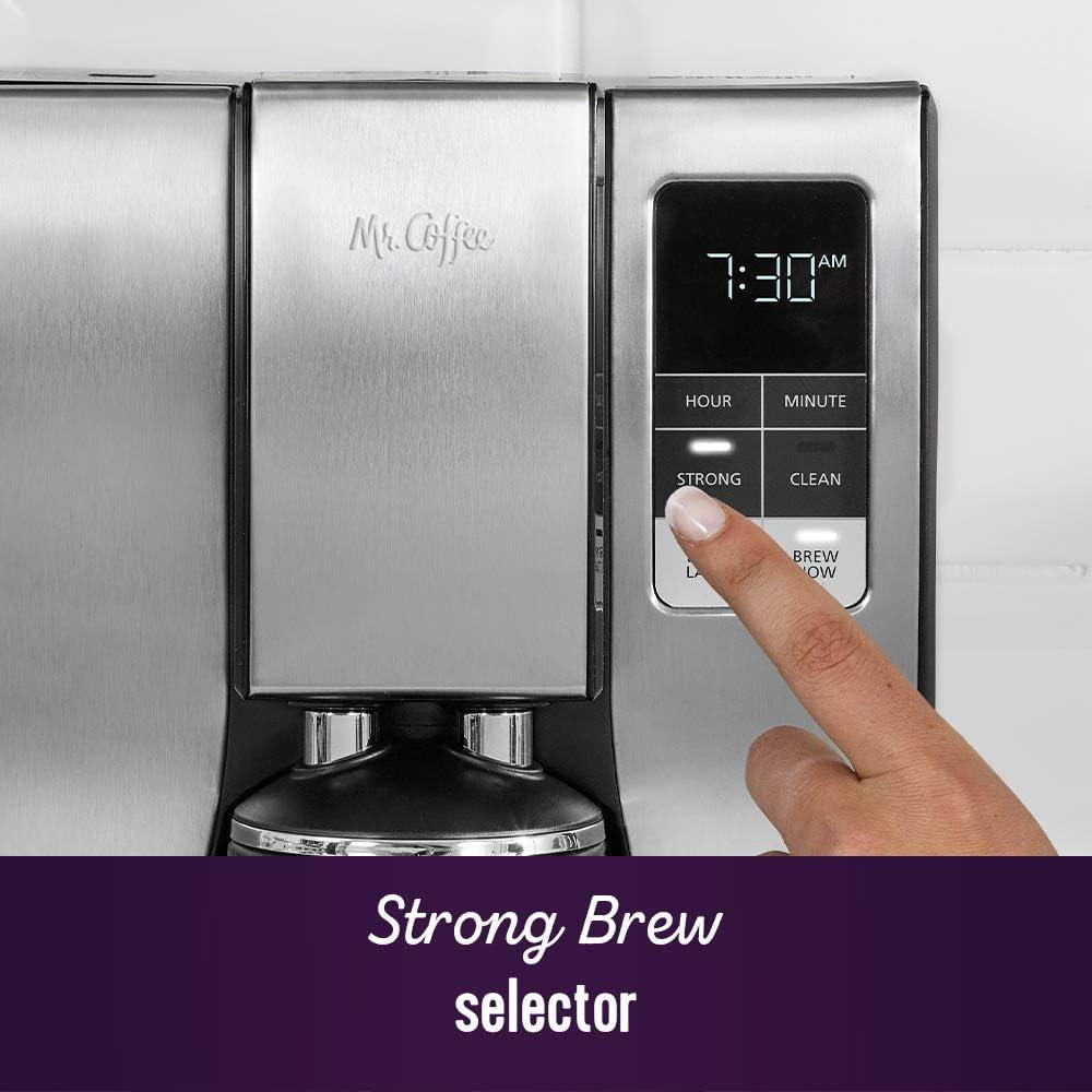 image:imageMr Coffee 10Cup Programmable Coffee Maker Insulated Thermal Carafe Brew Strength Selection Brew Now or Later Stainless SteelStainless Steel