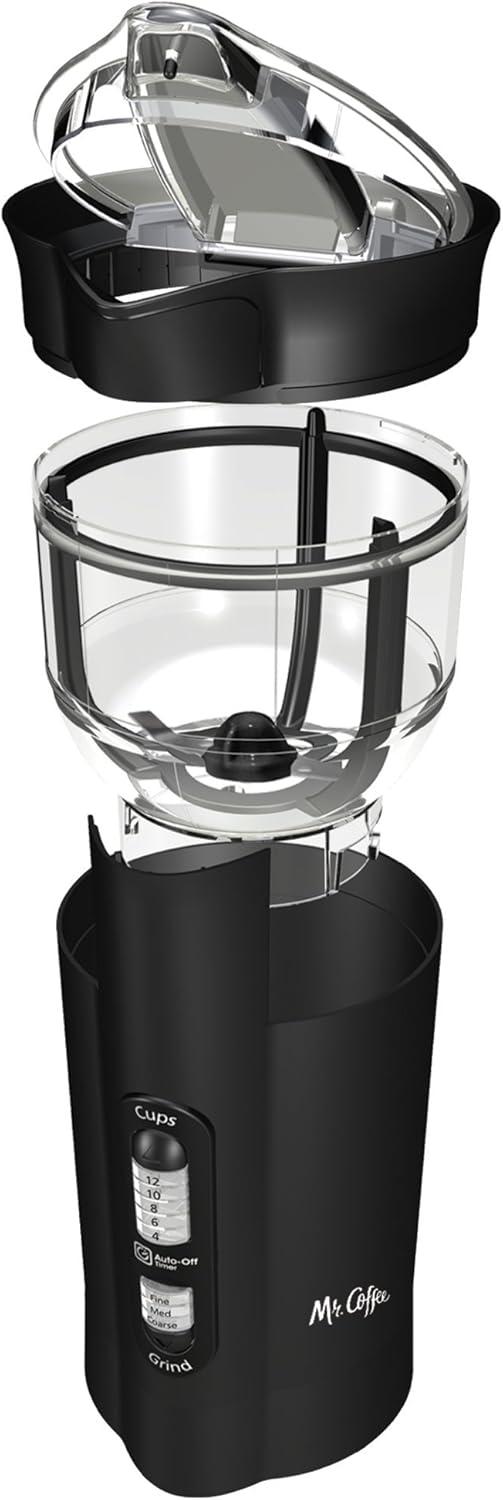 image:imageMr Coffee 12 Cup Electric Coffee Grinder with Multi Settings Black 3 Speed IDS773 Speed