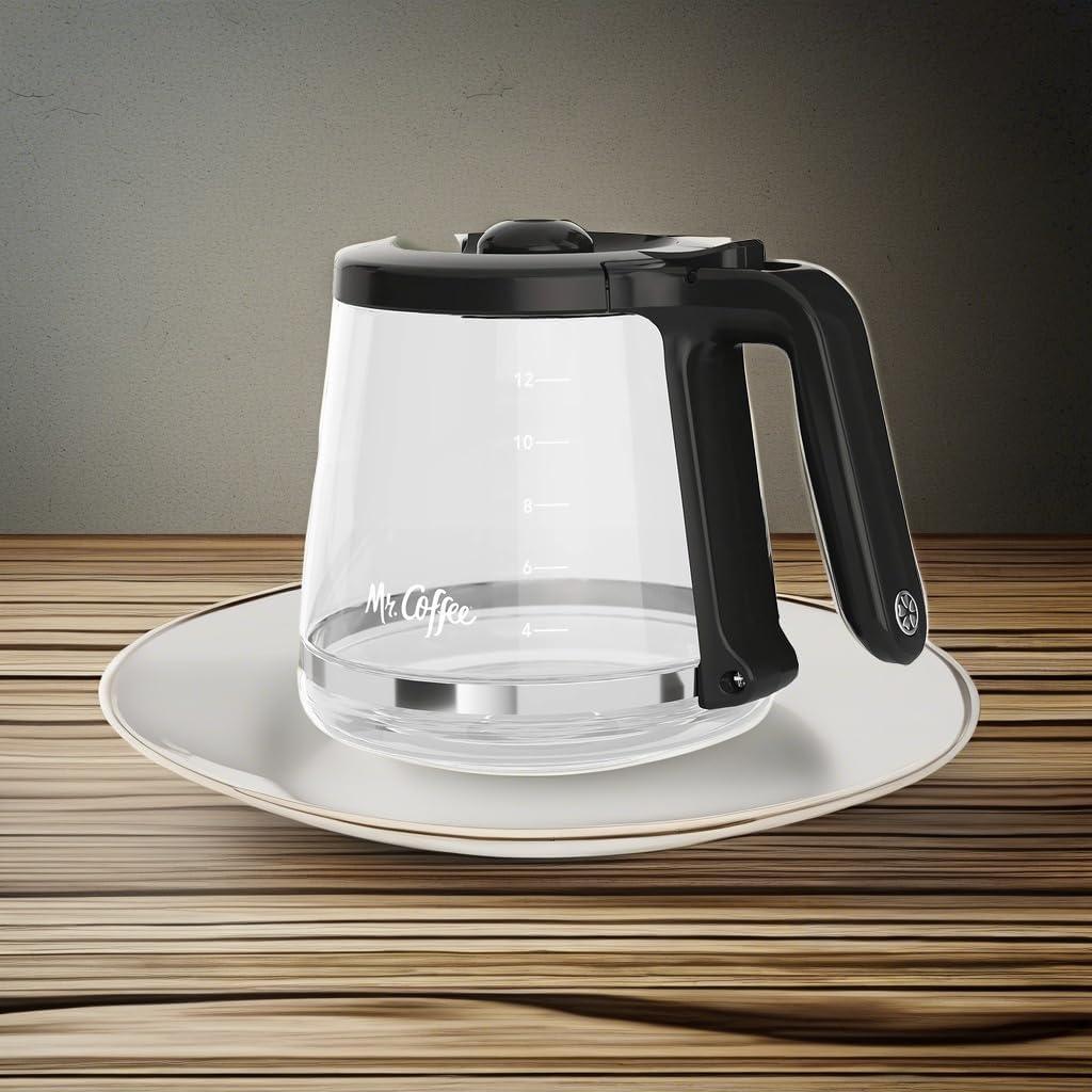 image:imageMr Coffee 12Cup Replacement Carafe Compatible with Mr Coffee 12 Cup Machines Glass Pot with Black HandleCarafe