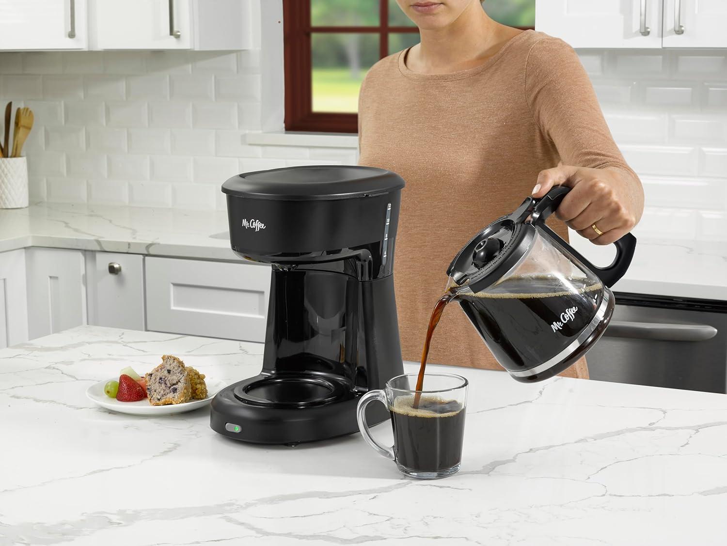 image:imageMr Coffee 12Cup Replacement Carafe Compatible with Mr Coffee 12 Cup Machines Glass Pot with Black HandleCarafe