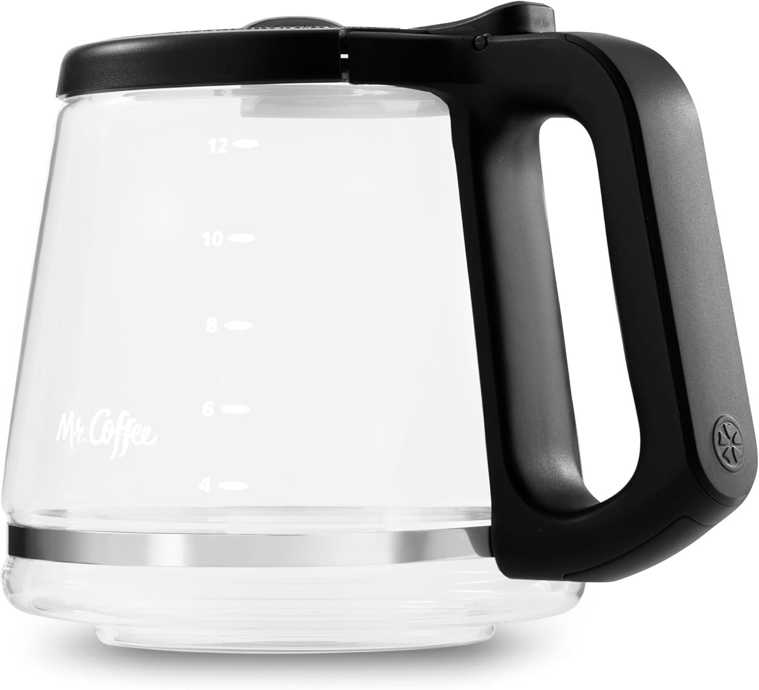 image:imageMr Coffee 12Cup Replacement Carafe Compatible with Mr Coffee 12 Cup Machines Glass Pot with Black HandleCarafe