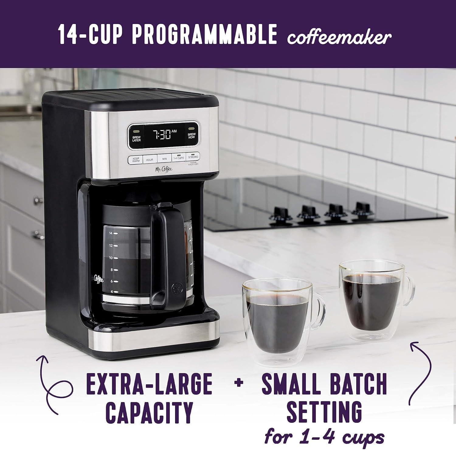 image:imageMr Coffee 14 Cup Programmable Coffee Maker Stainless Steel