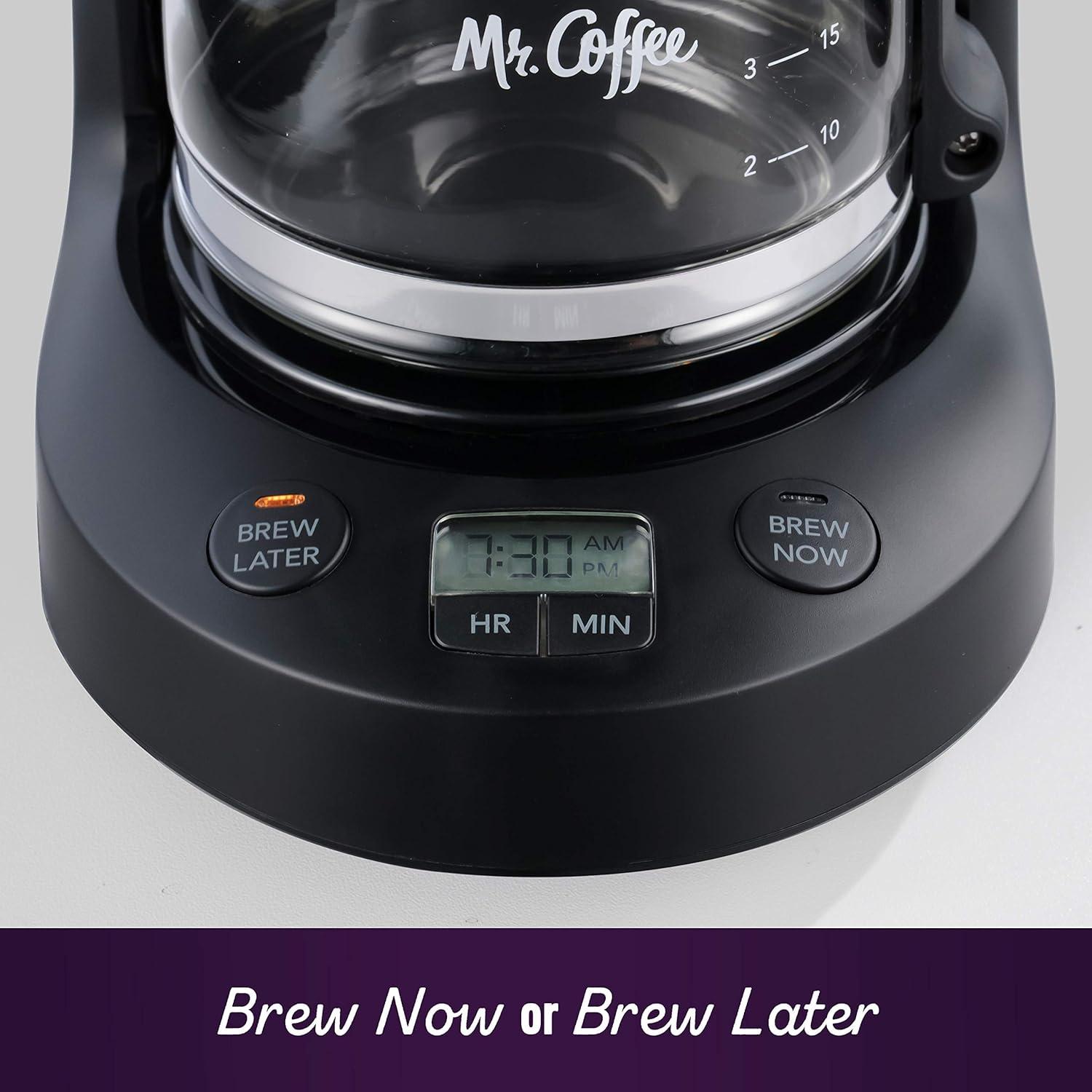 image:imageMr Coffee 2134286 5Cup Mini Brew Switch Coffee Maker WhiteProgrammable Black