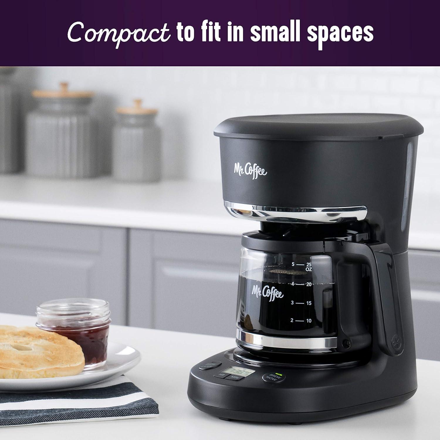image:imageMr Coffee 2134286 5Cup Mini Brew Switch Coffee Maker WhiteProgrammable Black