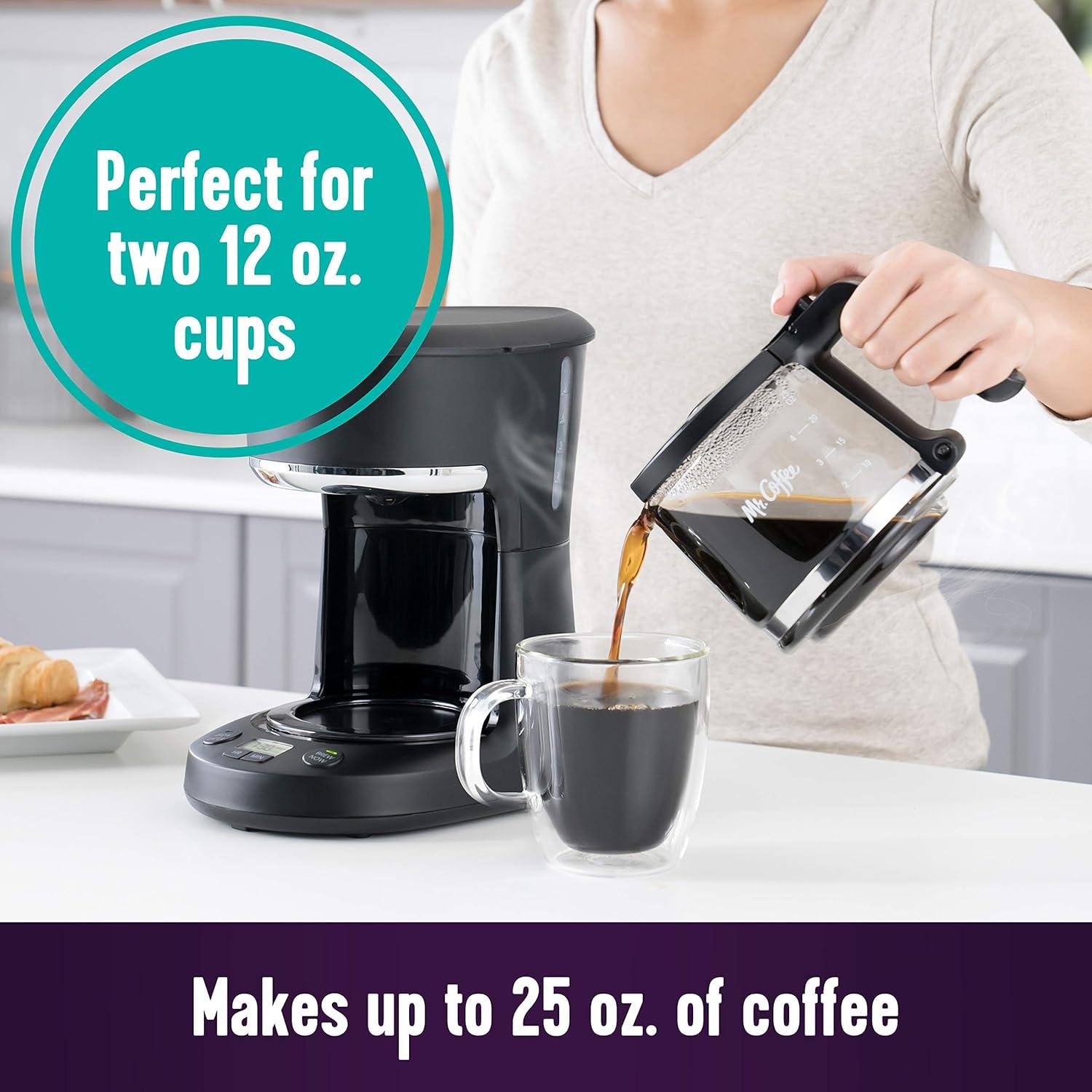 image:imageMr Coffee 2134286 5Cup Mini Brew Switch Coffee Maker WhiteProgrammable Black