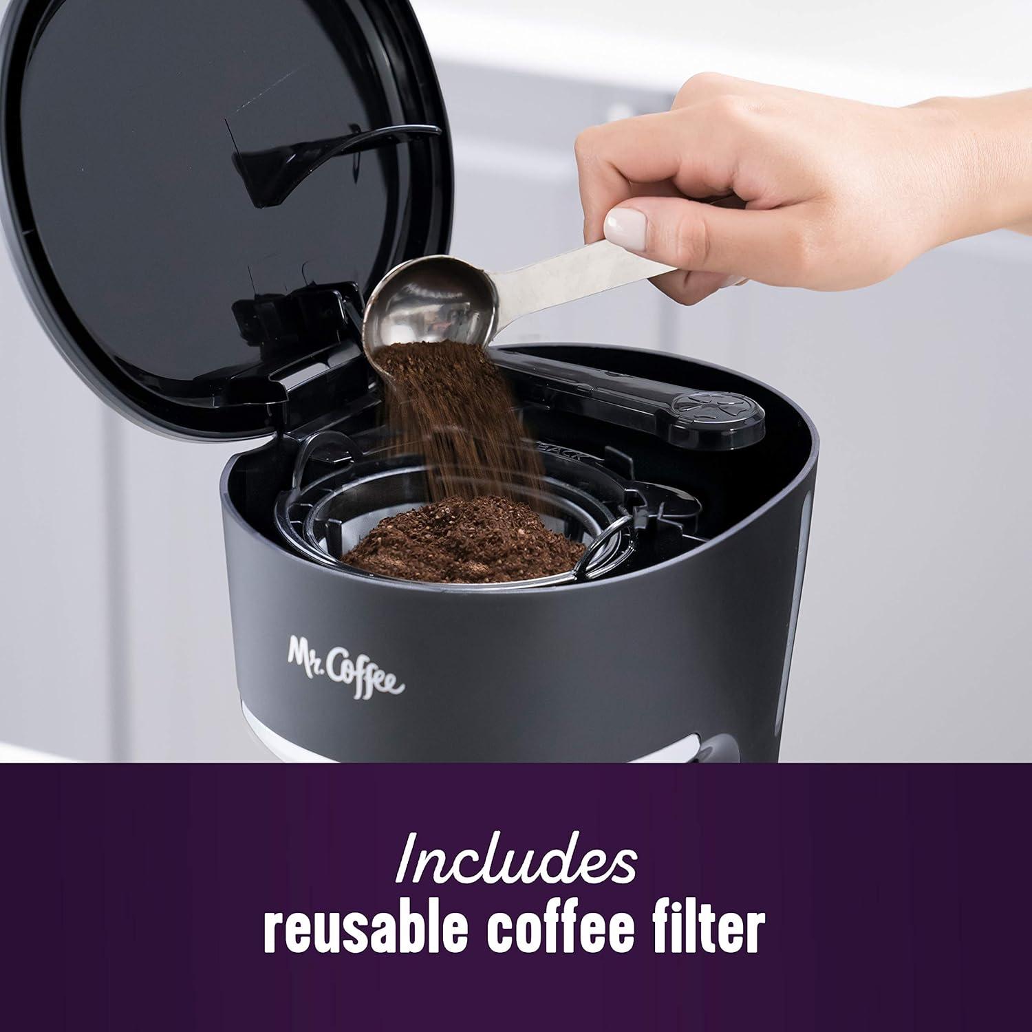 image:imageMr Coffee 2134286 5Cup Mini Brew Switch Coffee Maker WhiteProgrammable Black