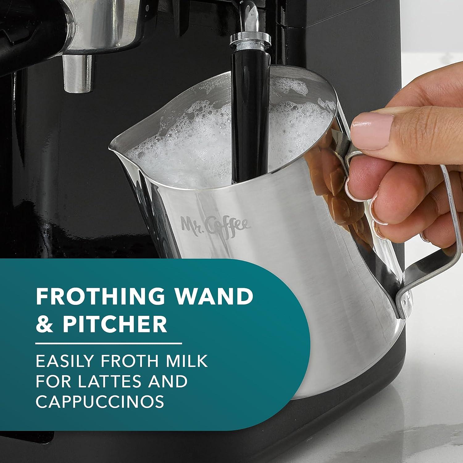image:imageMr Coffee 4Shot Steam Espresso Cappuccino and Latte Maker with Stainless Steel Frothing Pitcher
