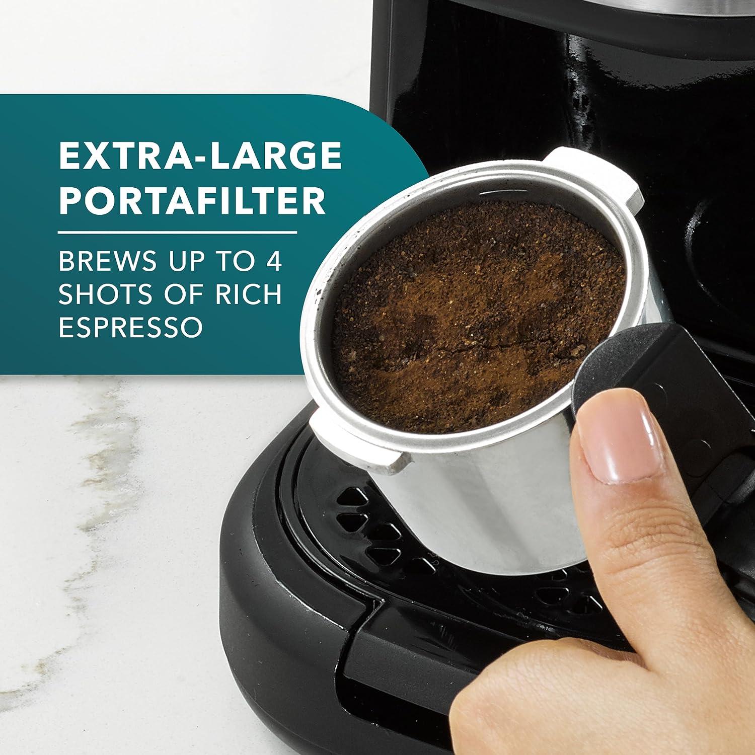image:imageMr Coffee 4Shot Steam Espresso Cappuccino and Latte Maker with Stainless Steel Frothing Pitcher