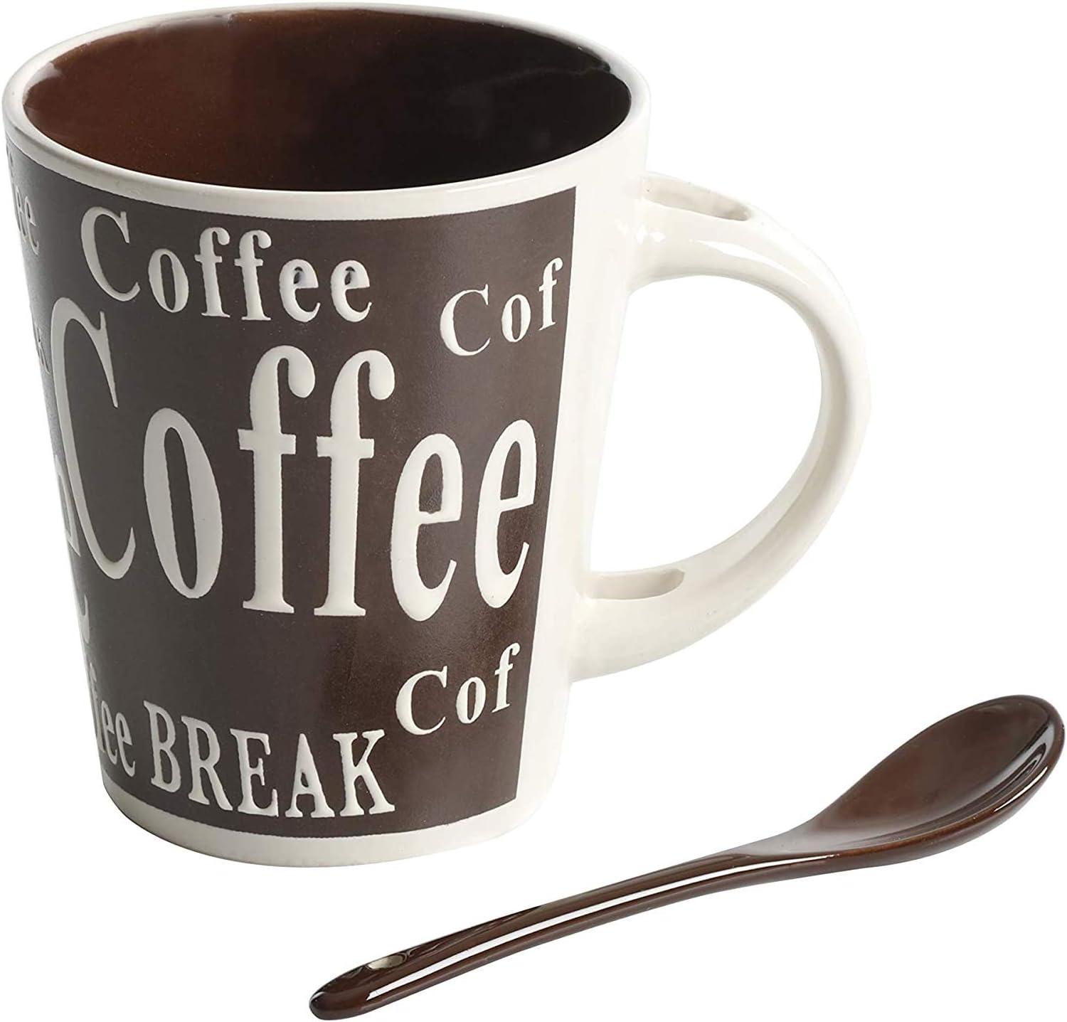 image:imageMr Coffee Bareggio Mug and Spoon Set Caf Americano 8Piece Mug and Spoon Set 14oz