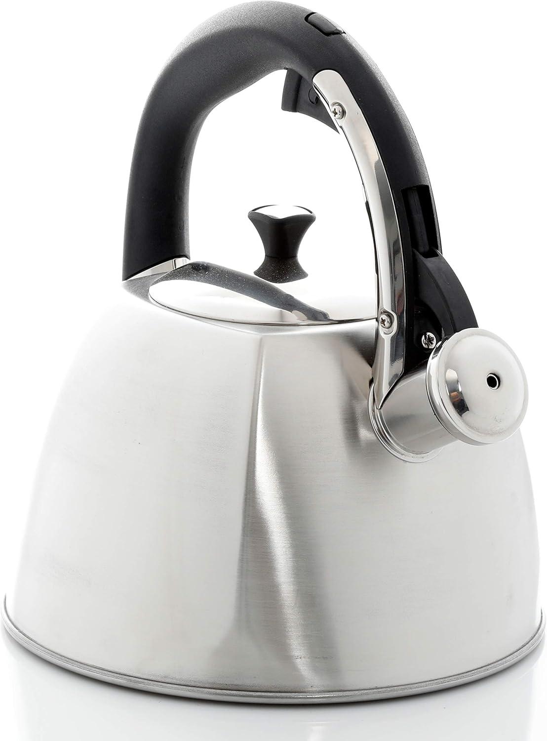 image:imageMr Coffee Belgrove 25 Quart Stainless Steel Whistling Tea Kettle Square Metallic CopperSilver