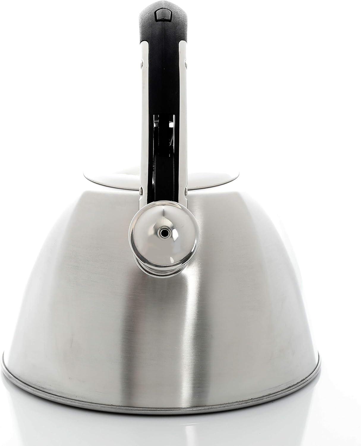 image:imageMr Coffee Belgrove 25 Quart Stainless Steel Whistling Tea Kettle Square Metallic CopperSilver