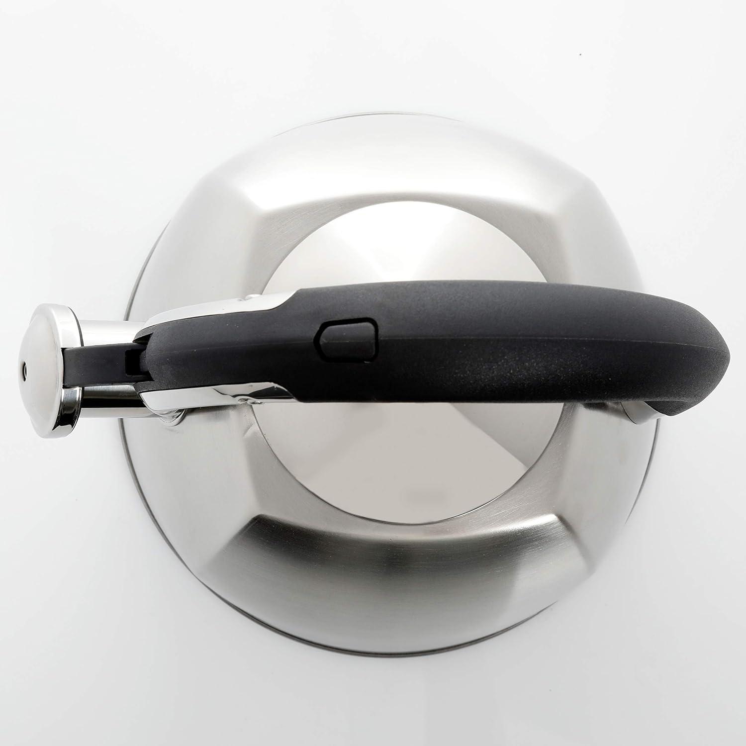 image:imageMr Coffee Belgrove 25 Quart Stainless Steel Whistling Tea Kettle Square Metallic CopperSilver