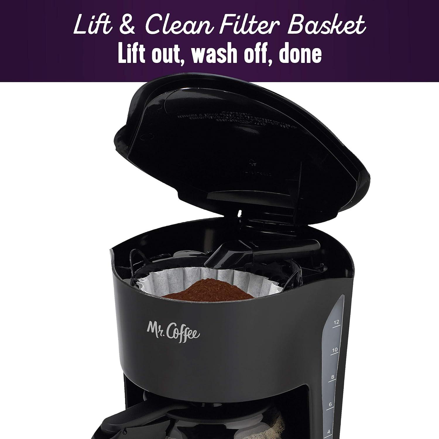 image:imageMr Coffee Black Coffee Maker 12 Cups with Auto Pause and Glass Carafe Perfect for Home and Office UseBlack