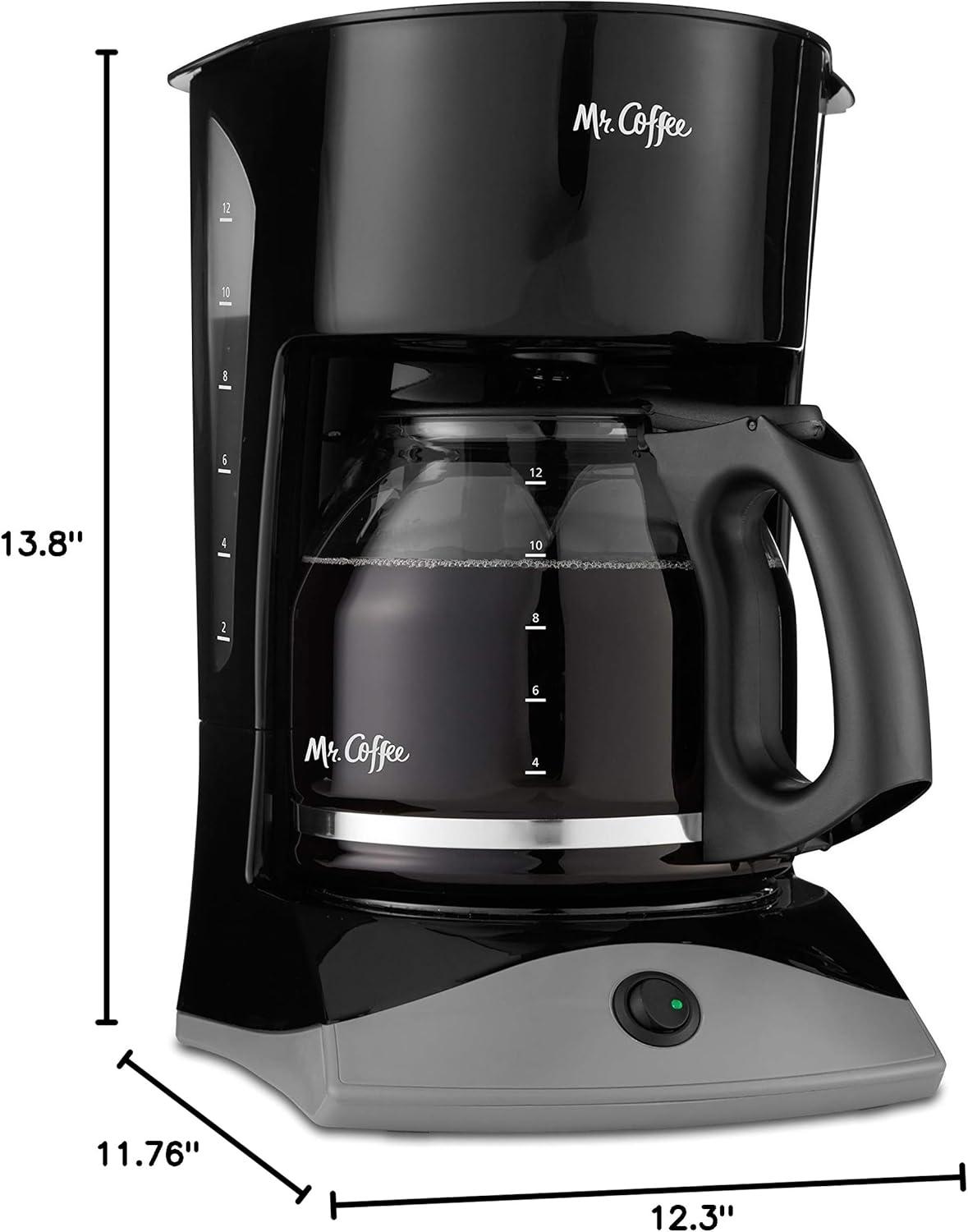 image:imageMr Coffee Black Coffee Maker 12 Cups with Auto Pause and Glass Carafe Perfect for Home and Office UseBlack