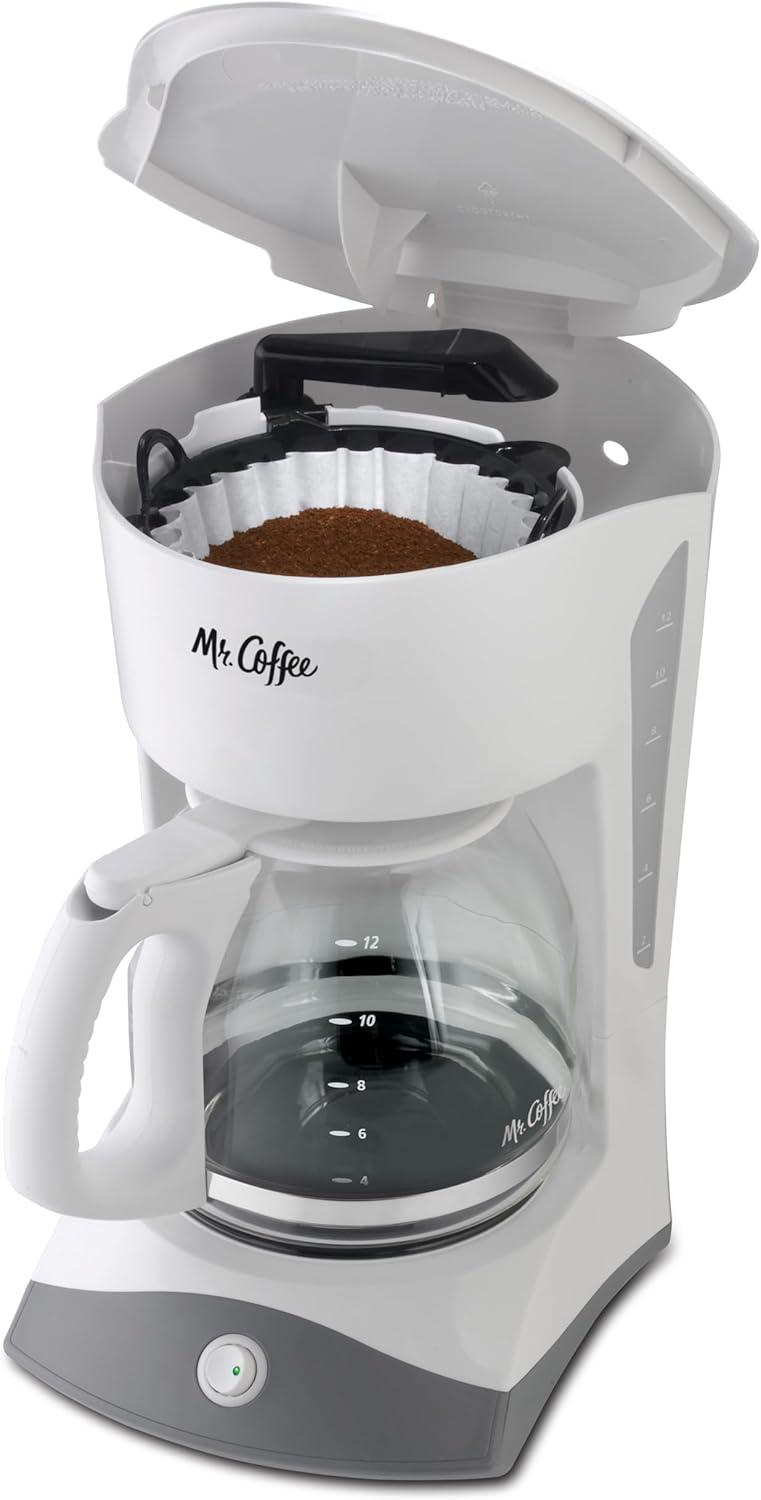 image:imageMr Coffee Black Coffee Maker 12 Cups with Auto Pause and Glass Carafe Perfect for Home and Office UseWhite