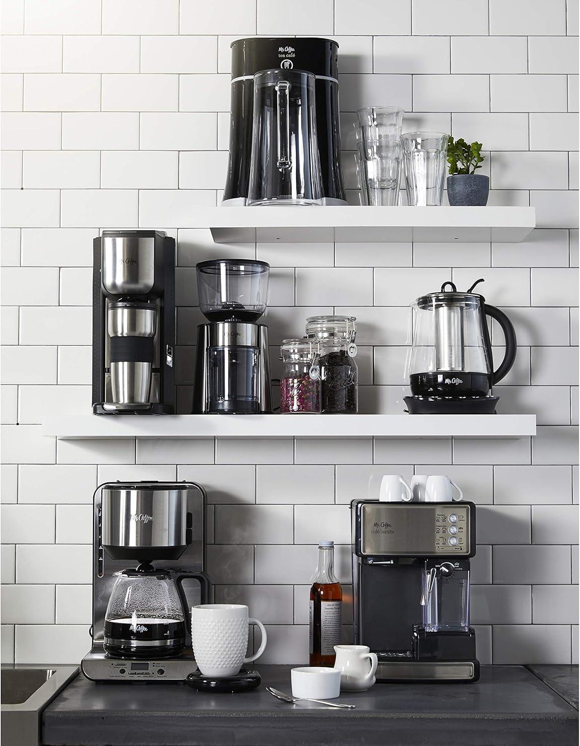 image:imageMr Coffee Burr Coffee Grinder Automatic Grinder with 18 Presets for French Press Drip and Espresso 18Cup Capacity Stainless Steel18 Settings