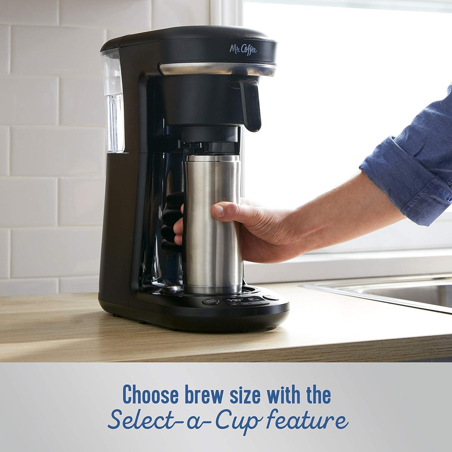 image:imageMr Coffee Coffee Maker Programmable Coffee Machine for Single Serve or Carafe Coffee 10 Cups Black