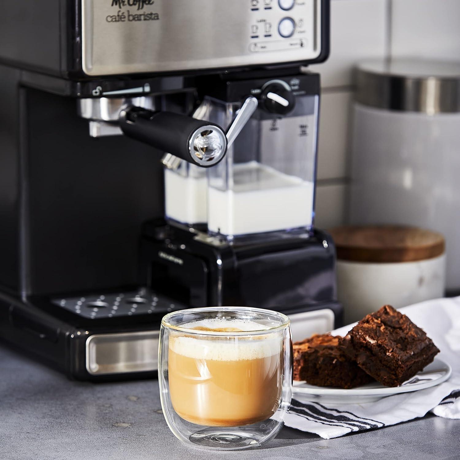 image:imageMr Coffee Espresso and Cappuccino Machine Stainless Steel Programmable Coffee Maker with Automatic Milk Frother 15Bar Pump Ideal for Home Baristas