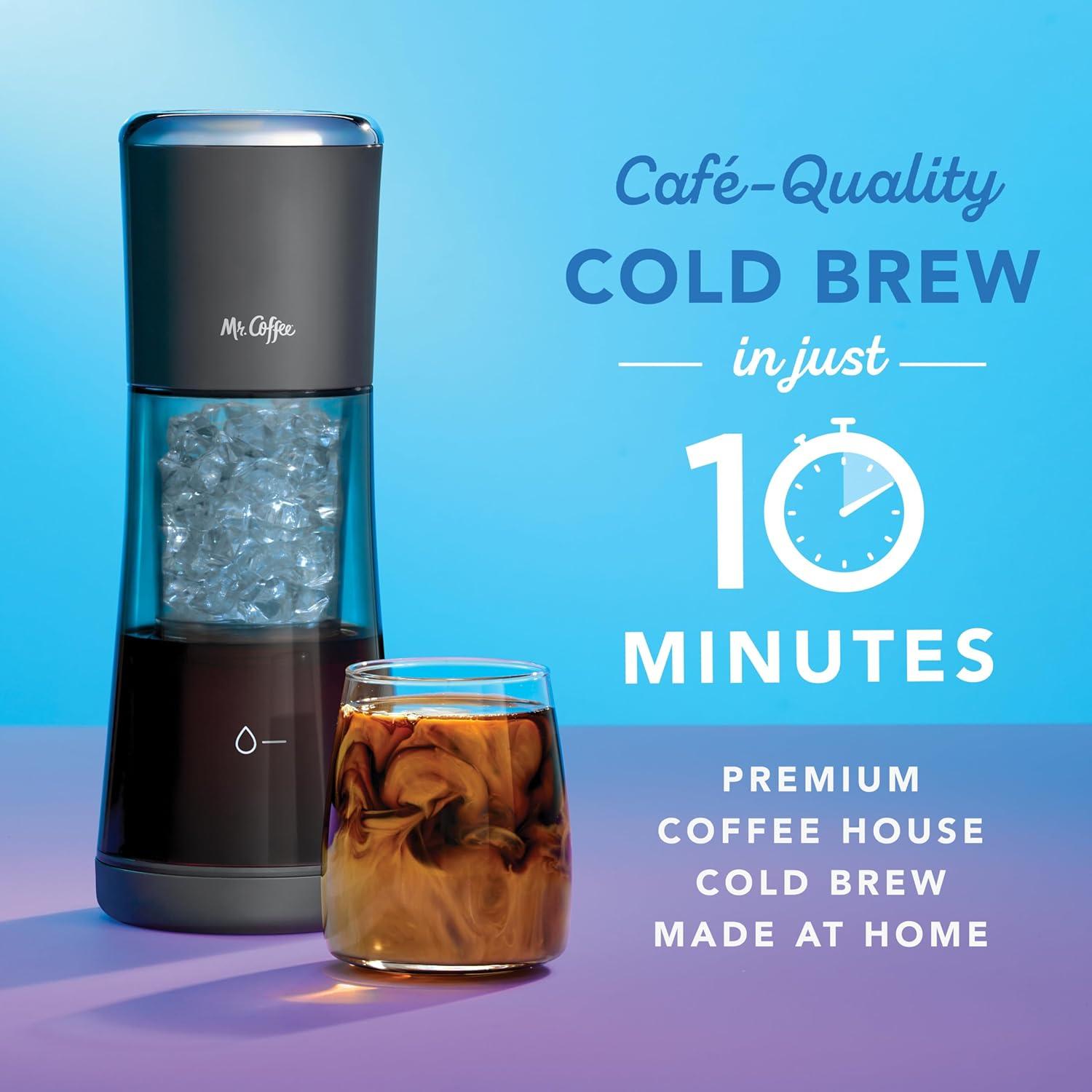 image:imageMr Coffee Express Cold Brew Coffee Maker 10Minute Cold Brew Coffee Machine SakeCharcoal
