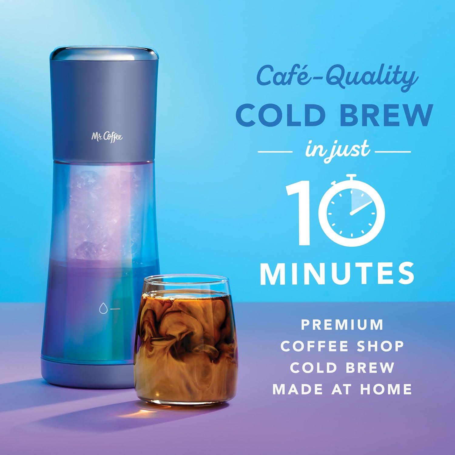 image:imageMr Coffee Express Cold Brew Coffee Maker 10Minute Cold Brew Coffee Machine SakeIndigo