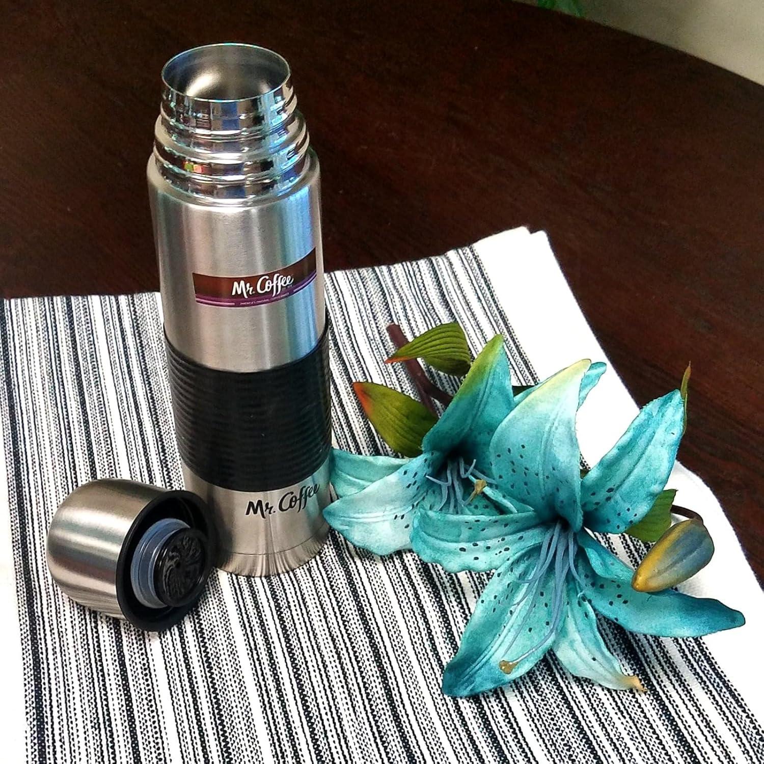 image:imageMr Coffee Javelin 16 oz Thermal BottleSilicone Sleeve 1 Brushed Stainless Steel