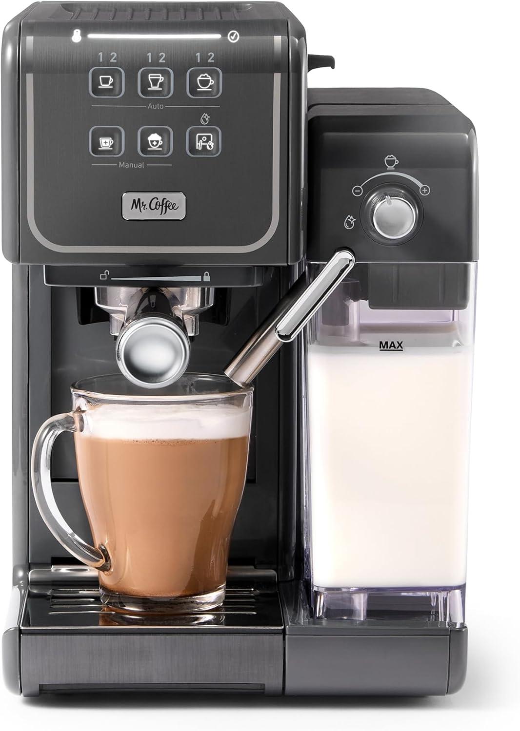 image:imageMr Coffee OneTouch CoffeeHouse Espresso Cappuccino and Latte Maker with Easy Serving Espresso ESE Pod compatibility WhiteGrey