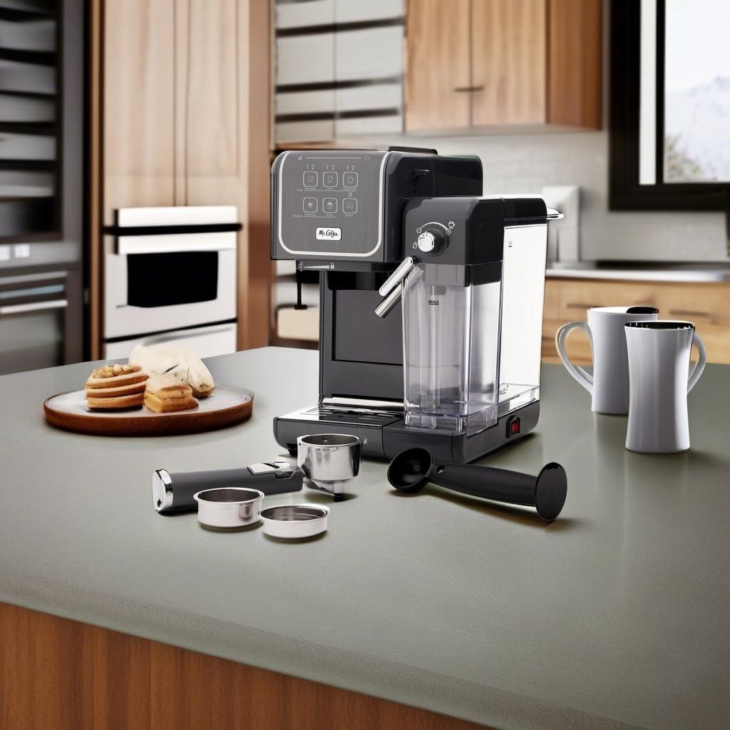 image:imageMr Coffee OneTouch CoffeeHouse Espresso Cappuccino and Latte Maker with Easy Serving Espresso ESE Pod compatibility WhiteGrey