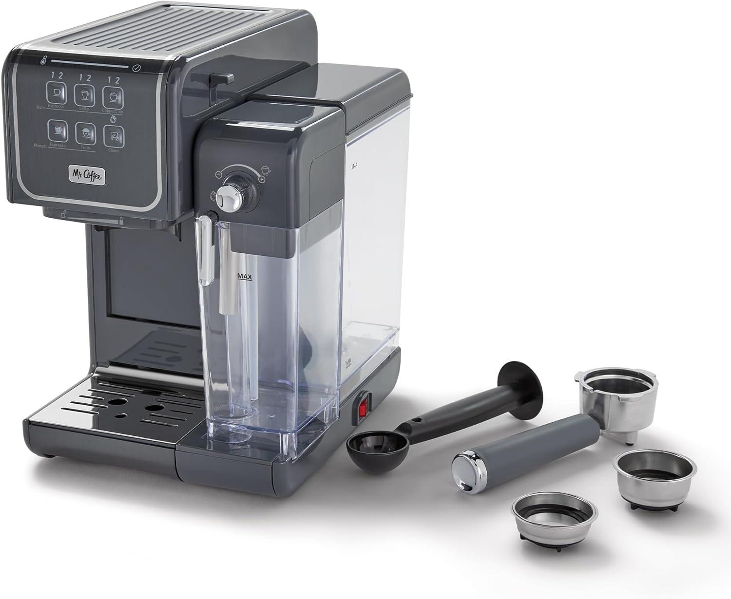 image:imageMr Coffee OneTouch CoffeeHouse Espresso Cappuccino and Latte Maker with Easy Serving Espresso ESE Pod compatibility WhiteGrey