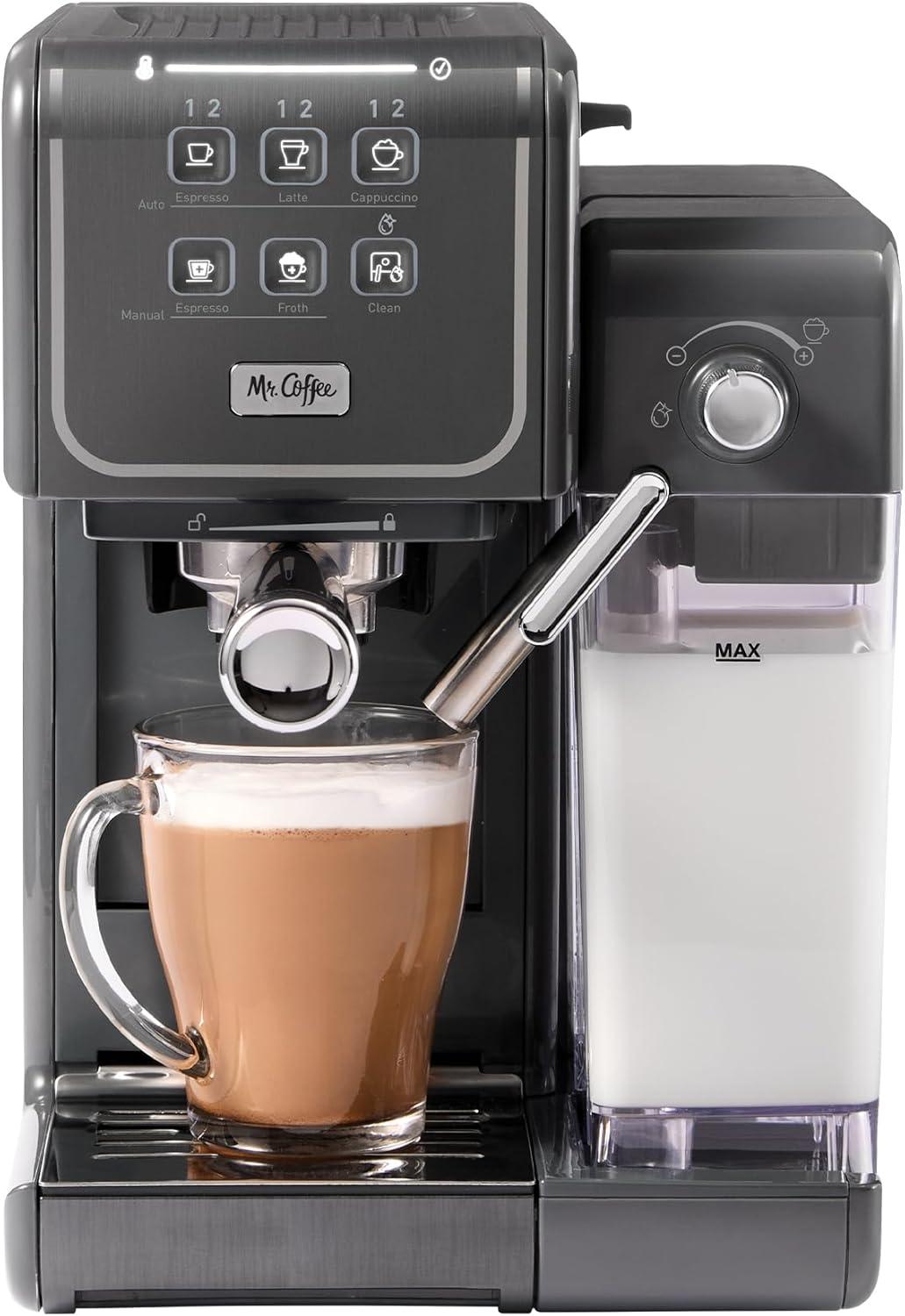 image:imageMr Coffee OneTouch CoffeeHouse Espresso Cappuccino and Latte Maker with Easy Serving Espresso ESE Pod compatibility WhiteGrey