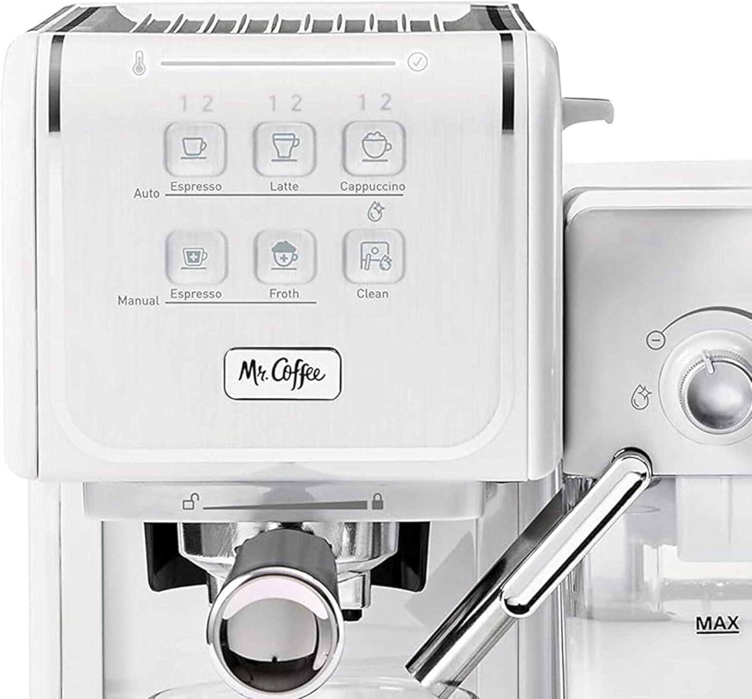 image:imageMr Coffee OneTouch CoffeeHouse Espresso Cappuccino and Latte Maker with Easy Serving Espresso ESE Pod compatibility WhiteWhite