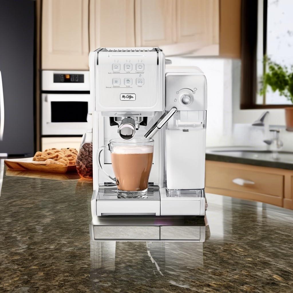 image:imageMr Coffee OneTouch CoffeeHouse Espresso Cappuccino and Latte Maker with Easy Serving Espresso ESE Pod compatibility WhiteWhite