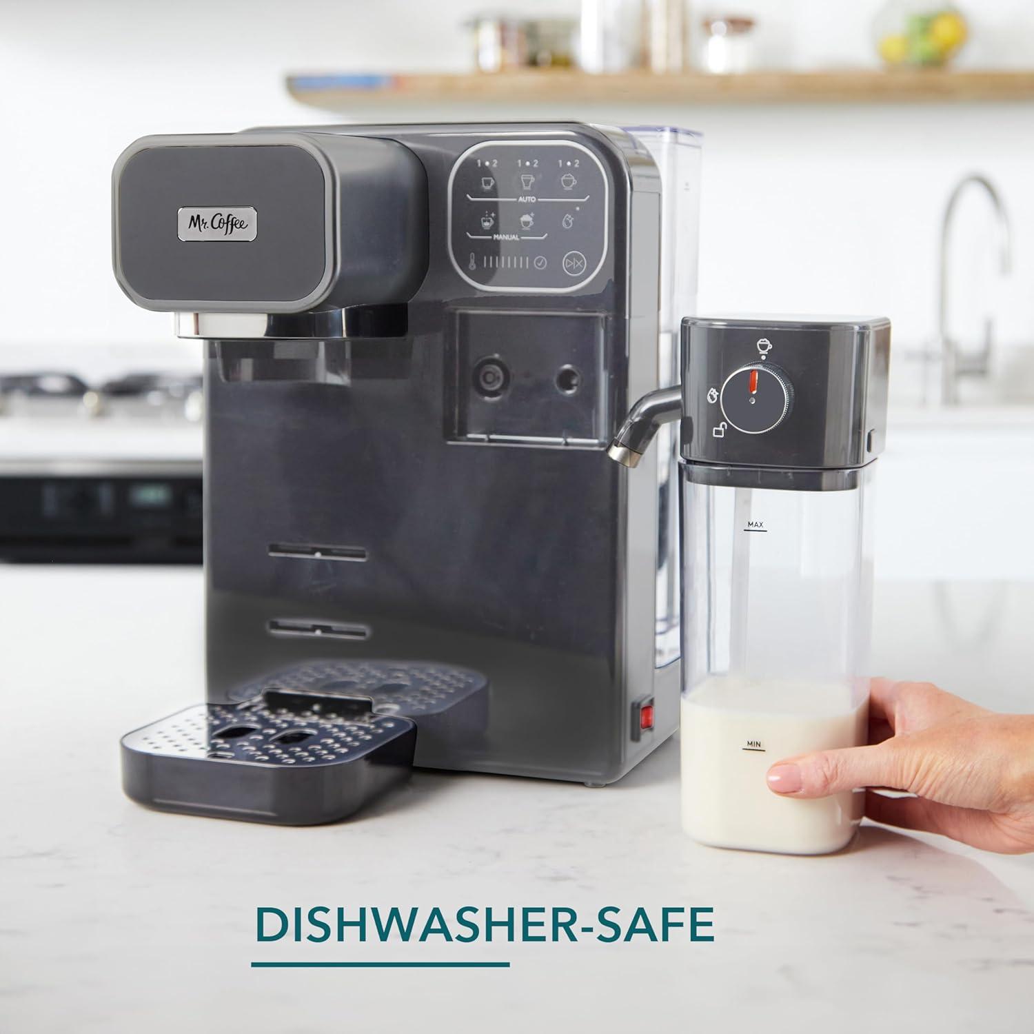 image:imageMr Coffee Prima Latte Luxe SingleDouble Shot Espresso Cappuccino Latte Machine with Optimized Frother and Convenient OneTouch Control Panel