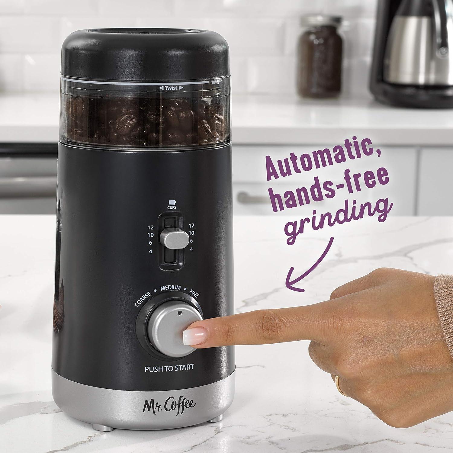 image:imageMr Coffee Simple Grind 14 Cup Coffee Grinder Black12 Cup with 5 Settings
