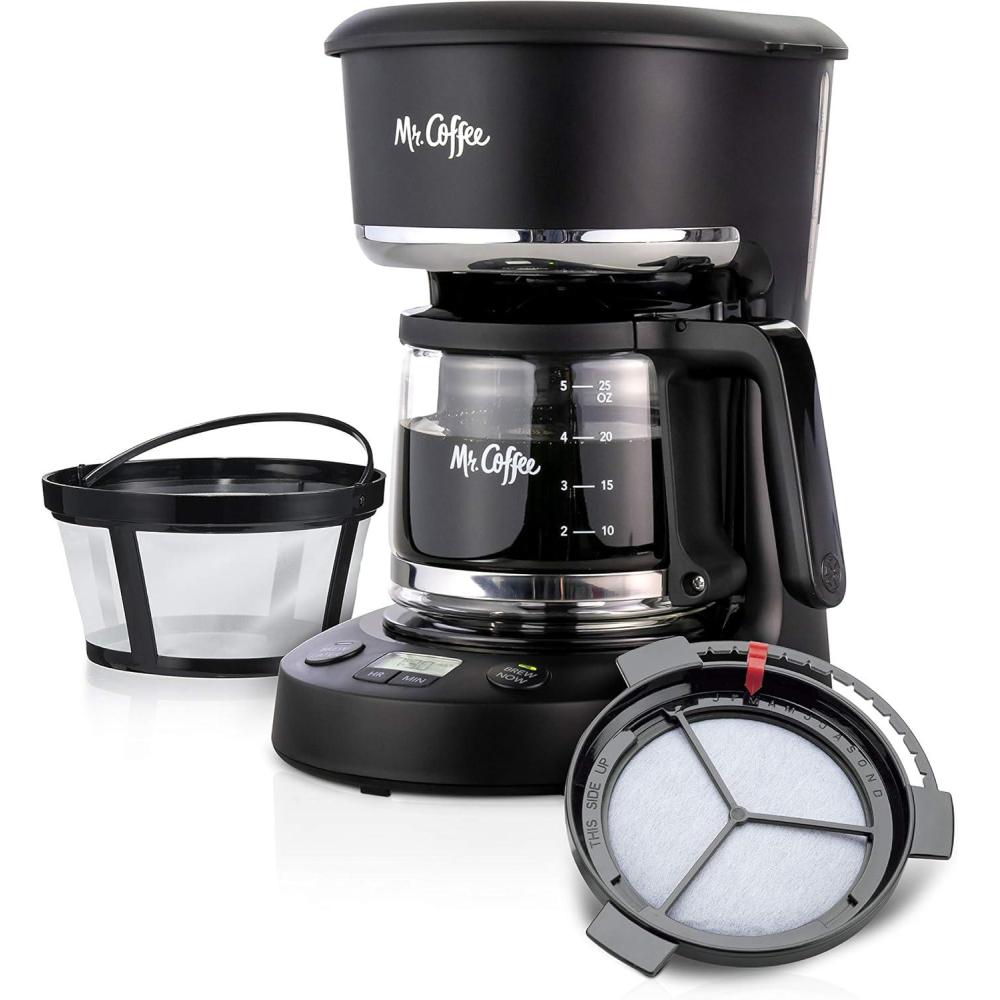 image:imageMr Coffee 2134286 5Cup Mini Brew Switch Coffee Maker WhiteProgrammable Black
