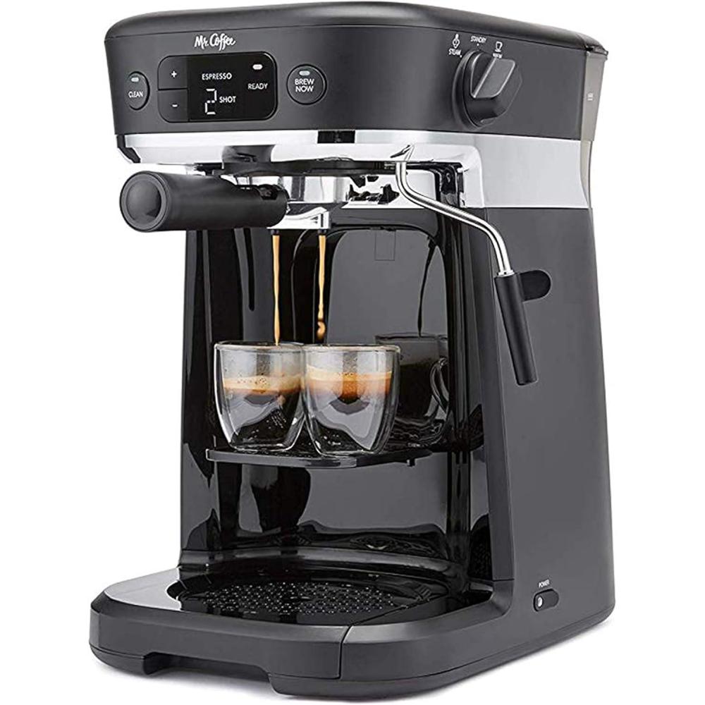 image:imageMr Coffee AllinOne Occasions Specialty Pods Coffee Maker 10Cup Thermal Carafe and Espresso with Milk Frother and Storage Tray Black