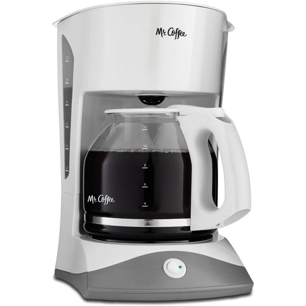 image:imageMr Coffee Black Coffee Maker 12 Cups with Auto Pause and Glass Carafe Perfect for Home and Office UseWhite