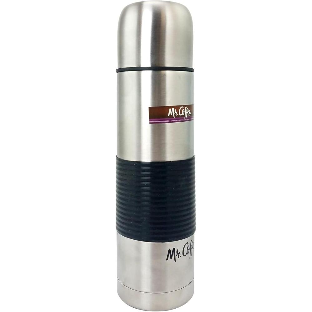 image:imageMr Coffee Javelin 16 oz Thermal BottleSilicone Sleeve 1 Brushed Stainless Steel