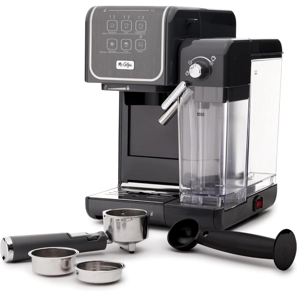 image:imageMr Coffee OneTouch CoffeeHouse Espresso Cappuccino and Latte Maker with Easy Serving Espresso ESE Pod compatibility WhiteGrey
