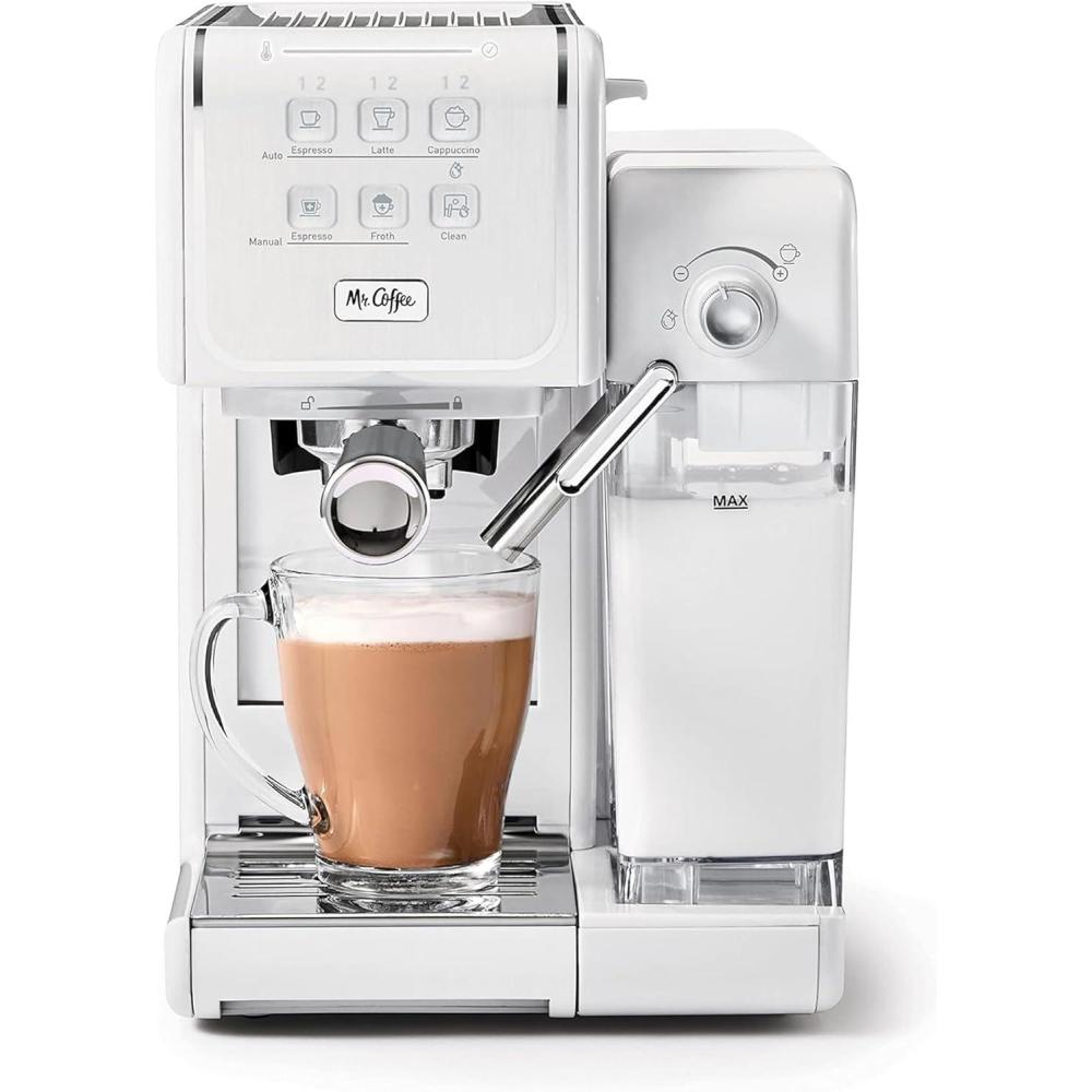 image:imageMr Coffee OneTouch CoffeeHouse Espresso Cappuccino and Latte Maker with Easy Serving Espresso ESE Pod compatibility WhiteWhite