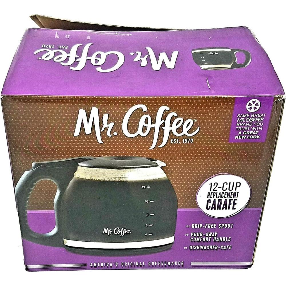 image:imageMr Coffee Replacement 12Cup Glass Carafe White Black Clear