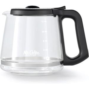 Mr. Coffee 12-Cup Replacement Carafe – Compatible with Mr. Coffee 12 Cup Machines, Glass Pot with Black Handle(Carafe)