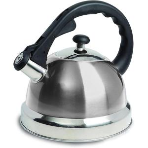 Mr Coffee Claredale Stainless Steel Whistling Tea Kettle, 1.9-Quart (1,8 Litres) Brushed Satin(Brushed Satin)