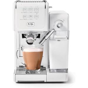 Mr. Coffee One-Touch CoffeeHouse – Espresso, Cappuccino, and Latte Maker, with Easy Serving Espresso (ESE) Pod compatibility – White(White)
