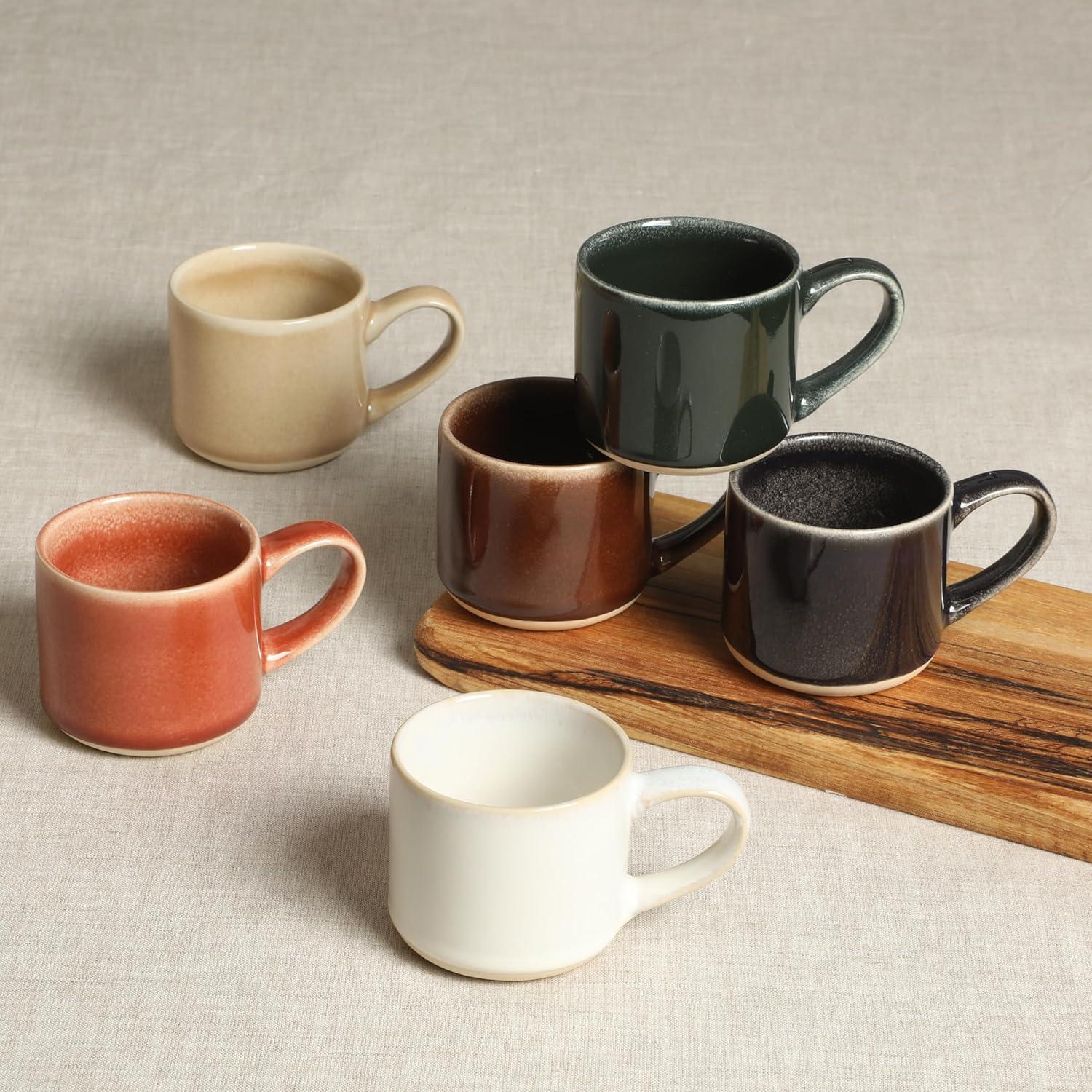 image:imageMr Coffee Espresso Whims 6 Piece 4 OZ Reactive Glaze Espresso Cup SetEspresso Whims