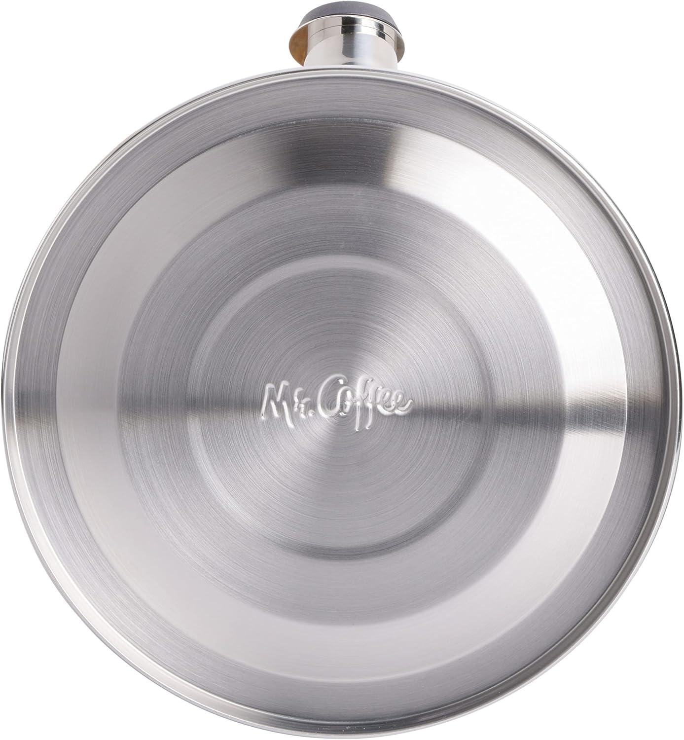 image:imageMr Coffee Armidale 25QT Whistling Tea Kettle Large Brushed Stainless Steel Kettle for Stovetop Durable FastBoil Tea PotBrushed Satin