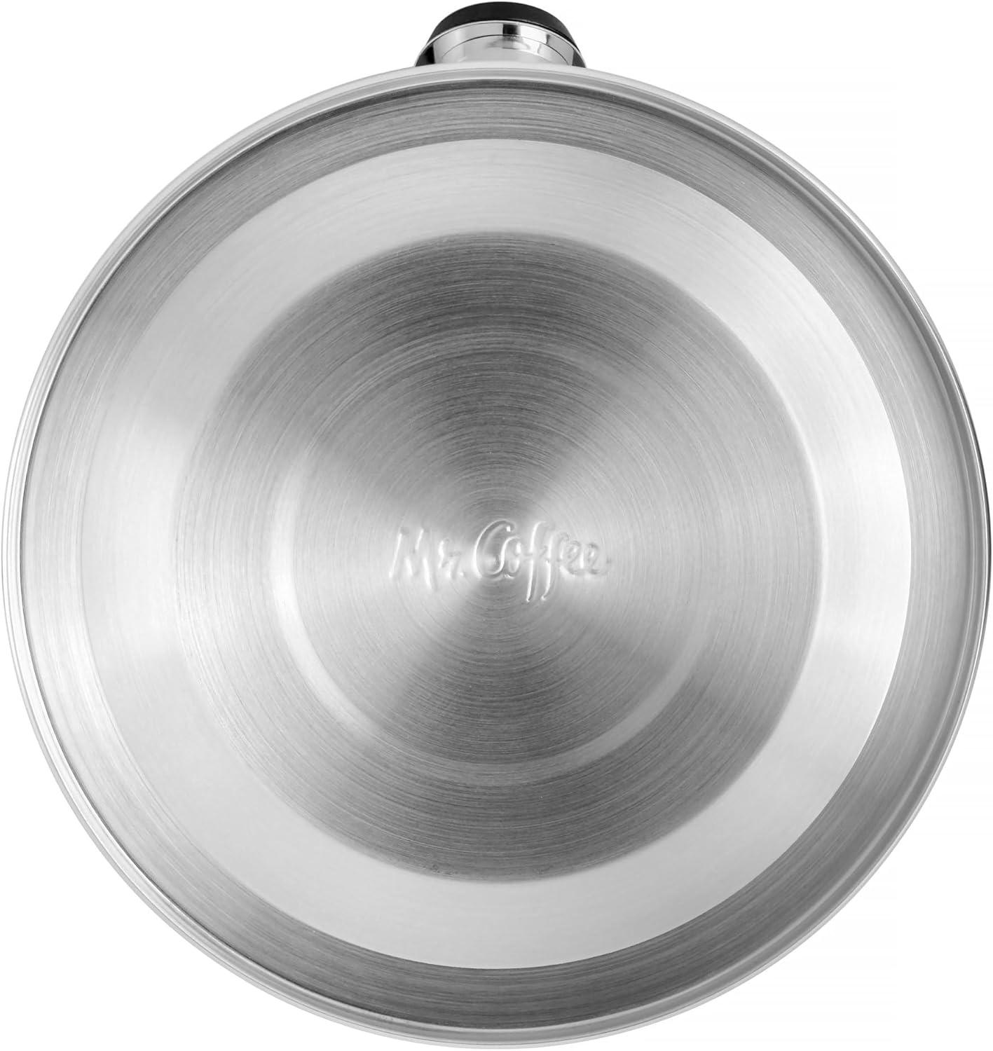 image:imageMr Coffee Armidale 25QT Whistling Tea Kettle Large Brushed Stainless Steel Kettle for Stovetop Durable FastBoil Tea PotMetallic Purple