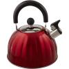 image:imageMr Coffee Flintshire 22 Quart Large Whistling Stainless Steel Tea Kettle Matte Black with Copper Accent Stovetop FastBoil Tea PotMetallic Red